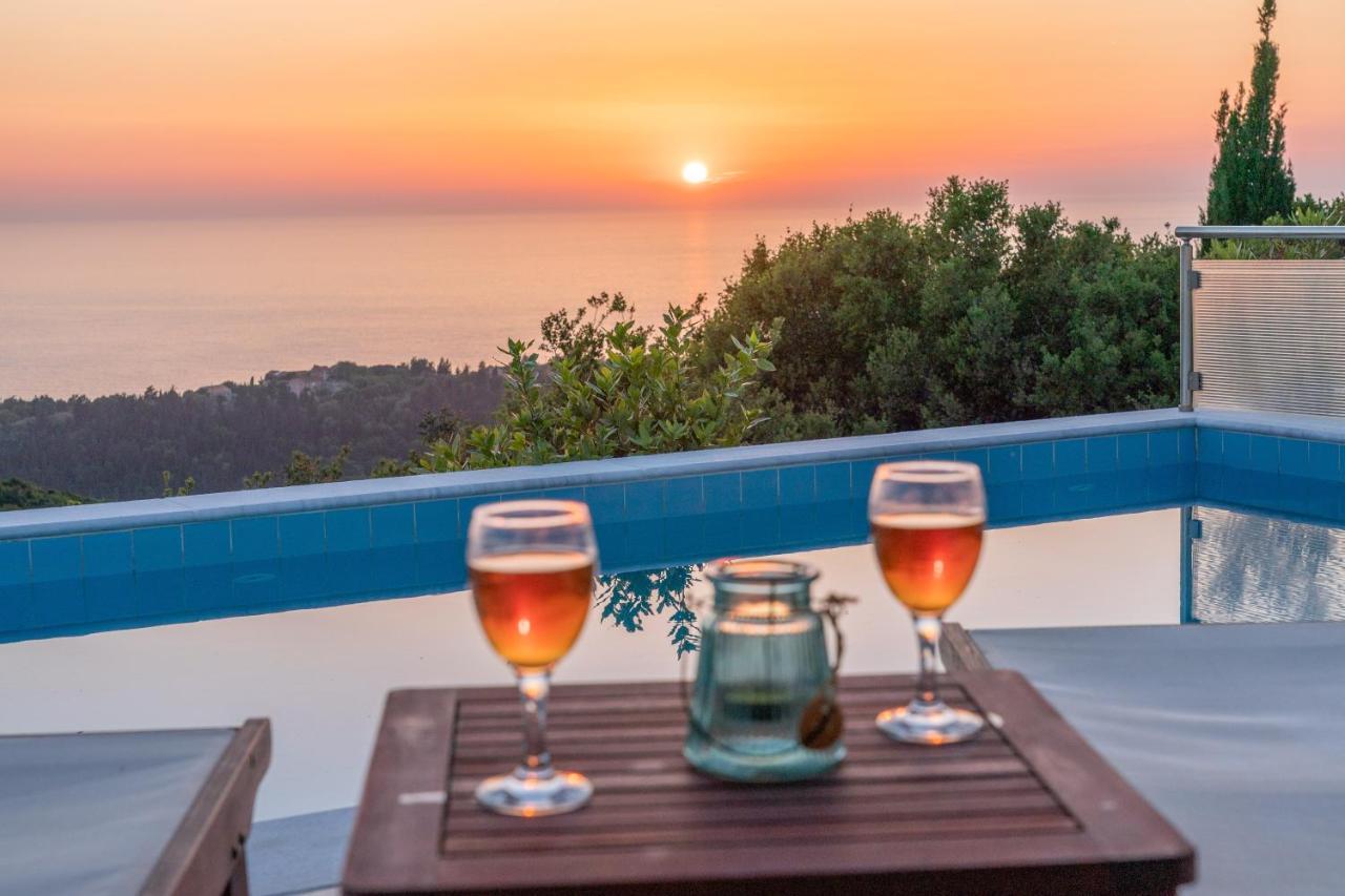 Stone Villa Eriphyle ,Private Witn Sunset View 피스카던 외부 사진