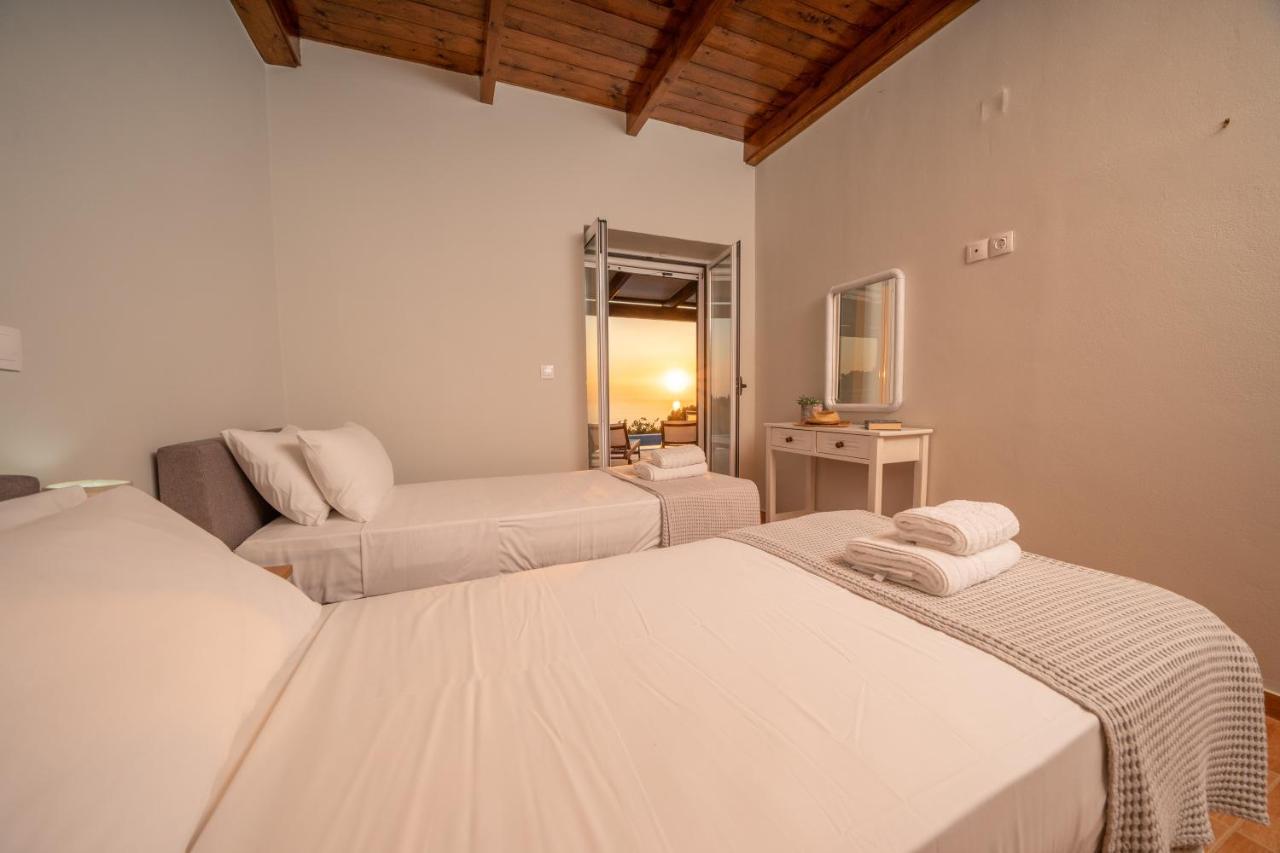 Stone Villa Eriphyle ,Private Witn Sunset View 피스카던 외부 사진