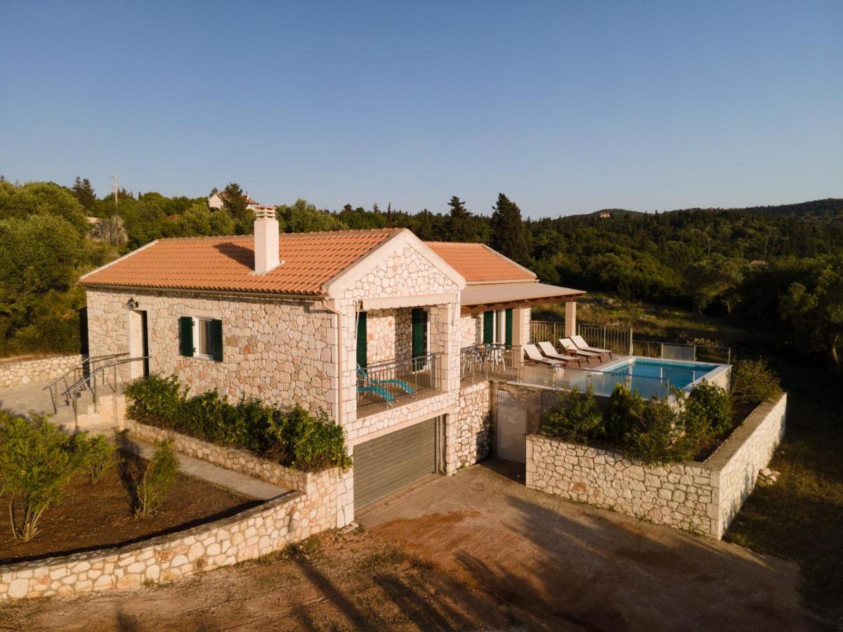 Stone Villa Eriphyle ,Private Witn Sunset View 피스카던 외부 사진