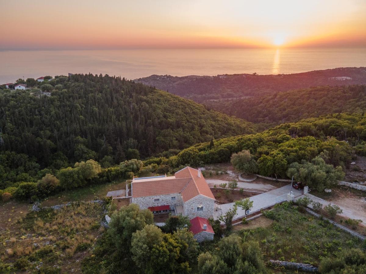Stone Villa Eriphyle ,Private Witn Sunset View 피스카던 외부 사진
