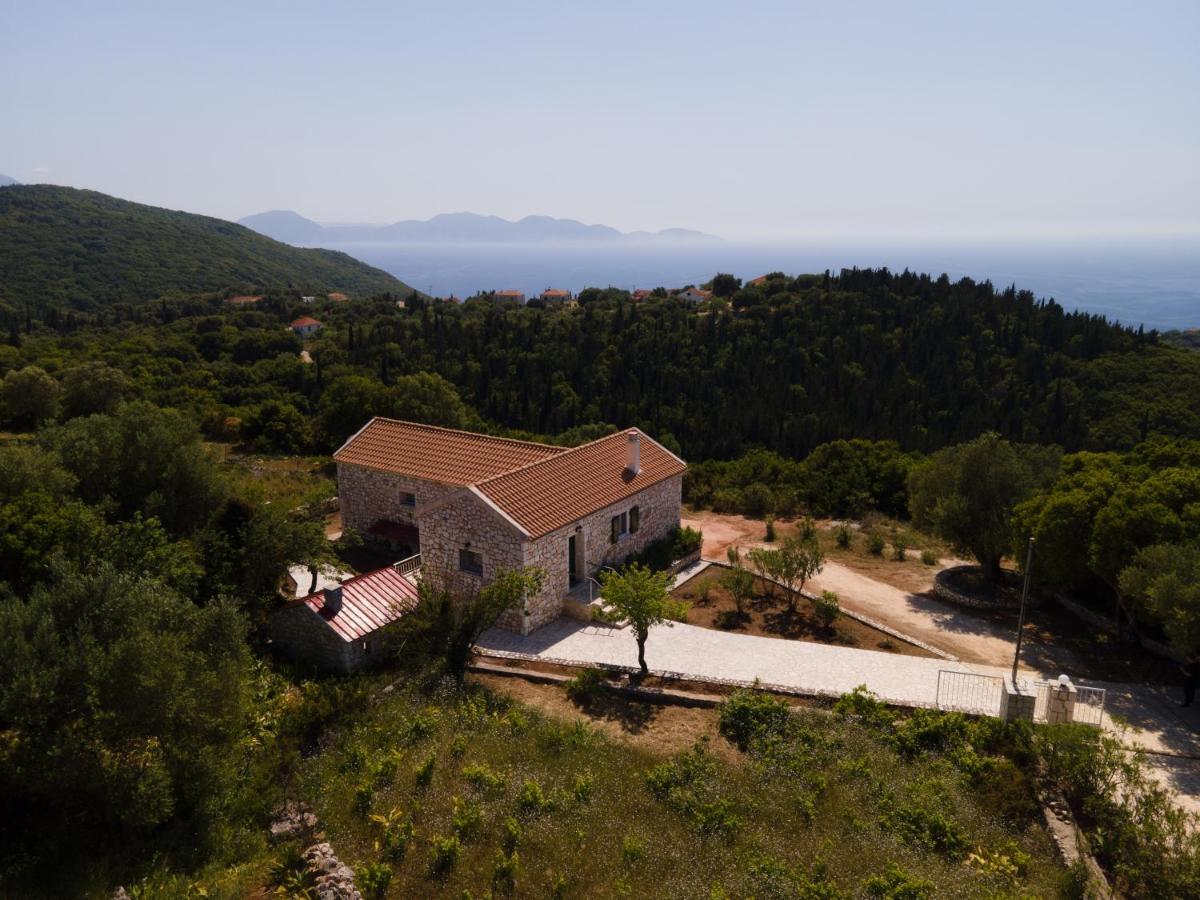 Stone Villa Eriphyle ,Private Witn Sunset View 피스카던 외부 사진