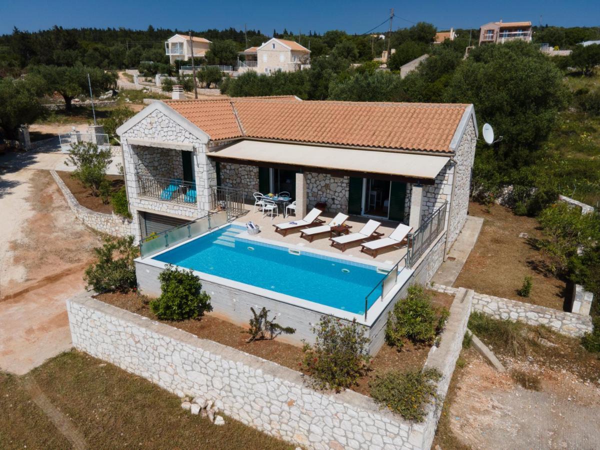 Stone Villa Eriphyle ,Private Witn Sunset View 피스카던 외부 사진