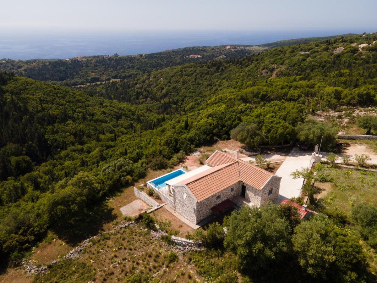 Stone Villa Eriphyle ,Private Witn Sunset View 피스카던 외부 사진